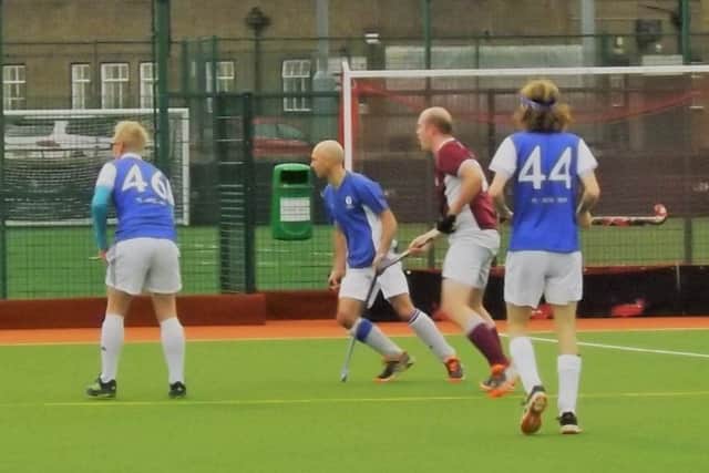 Action from Leeds Hockey Club sevenths against Ben Rhydding.