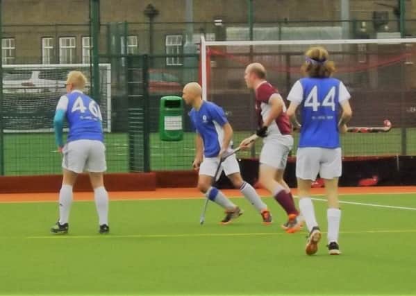 Action from Leeds Hockey Club sevenths against Ben Rhydding.