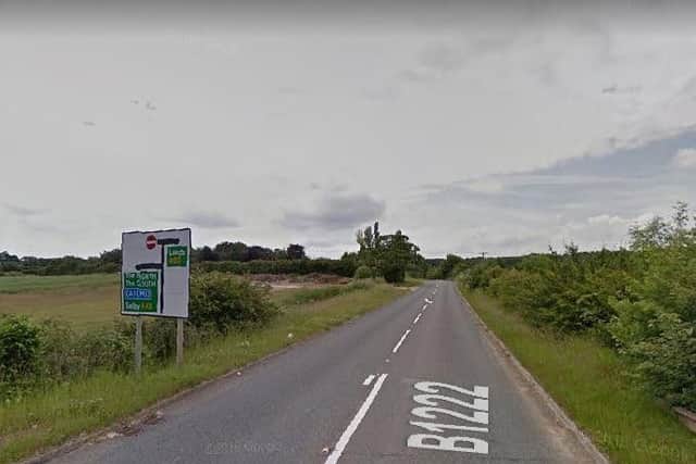 The collision happened on the B1222 near Peckfield, at the junction with the A63. Picture: Google