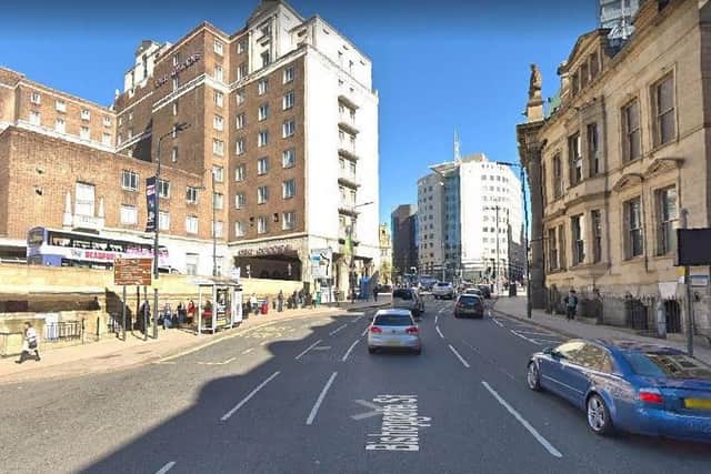 A truck has broken down on Bishopgate Street in Leeds city centre. Picture: Google