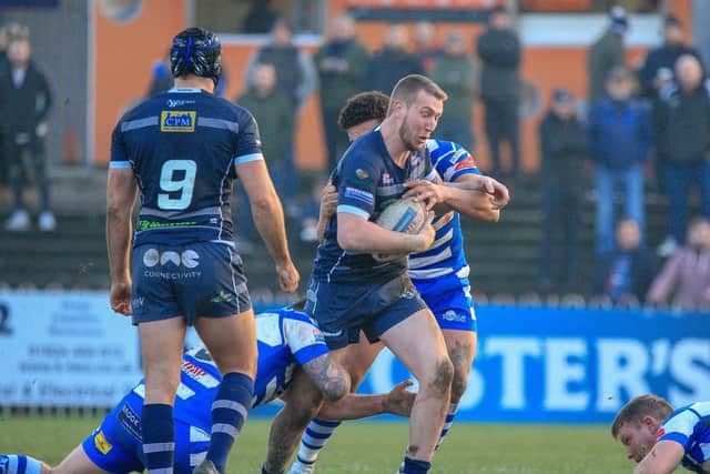 Josh Hardcastle scored Featherstone's third try of the afternoon. PIC: Simon Hall.
