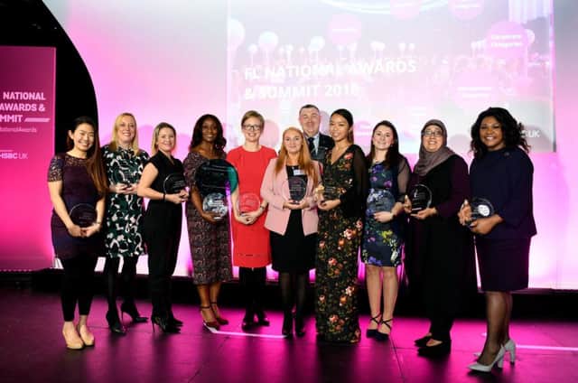 Winners of the Forward Ladies Awards at the Royal Armouries in Leeds.  The group is highlighting the significant role played by women in business. Picture Jonathan Gawthorpe 7th December 2018.