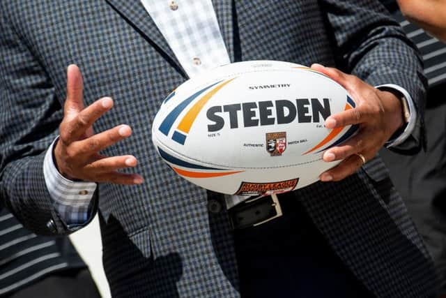 The Steeden ball which will be used in Super League this season.