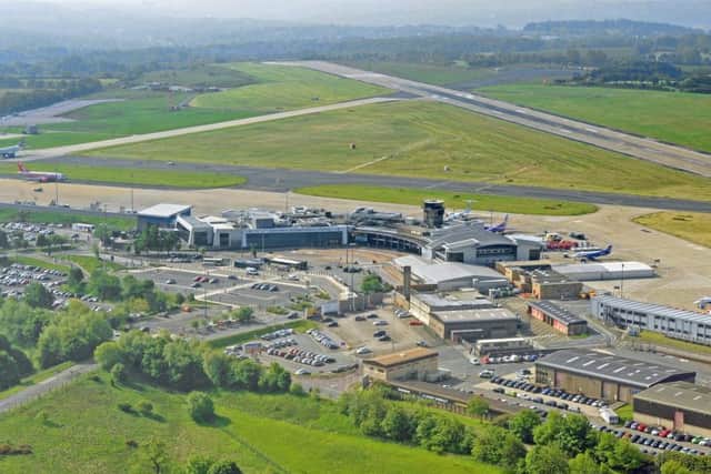 Leeds Bradford Airport from above