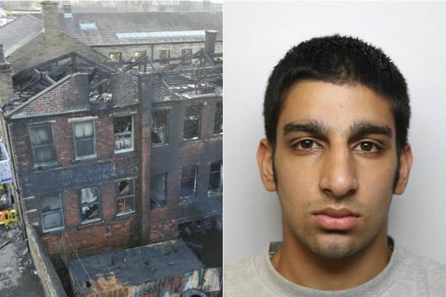 Hamza Nadeem was convicted of arson after setting fire to the mill complex ni Rebecca Street, Bradford
