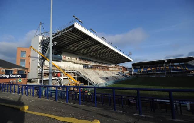 The new main stand under construction at Emerald Headingley. Picture Simon Hulme.