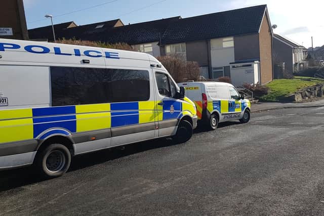 A large police presence was seen on Helston Road