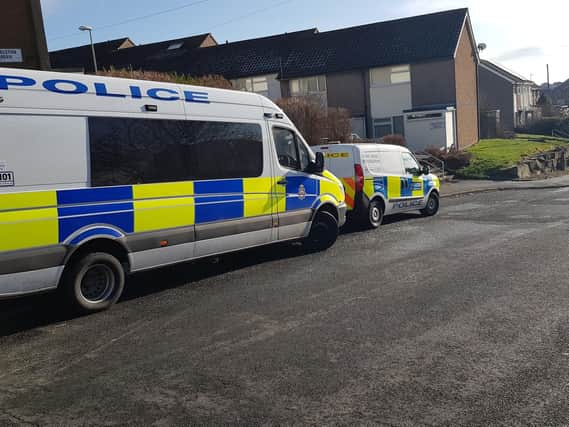A large police presence was seen on Helston Road