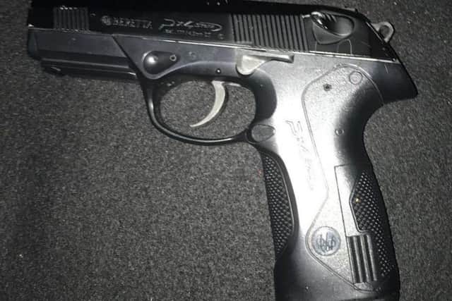 West Yorkshire Police found an imitation firearm in Armley, Leeds.