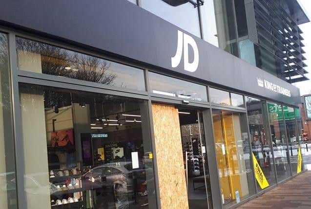The scene at the JD Sports this morning.