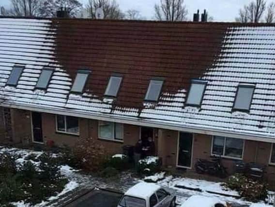 Snow doesn't usually settle on houses where drugs are being grown... Photo: Kingsbridge Police