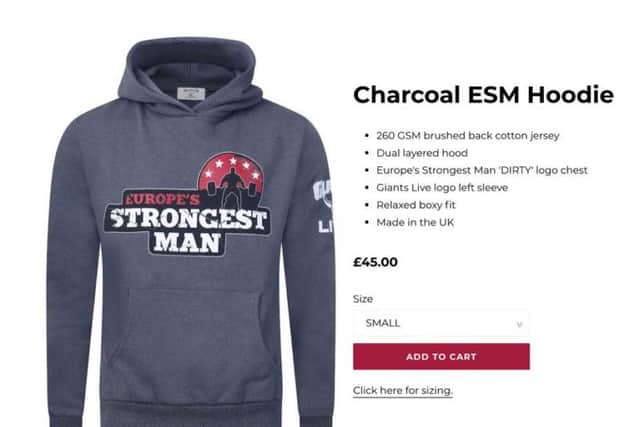New range of Gants Live strongest man clothing available at events and on official web site at store.giants-live.com