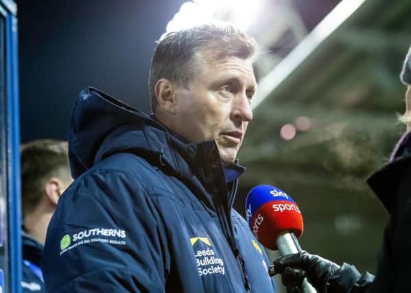 Leeds Rhinos head coach David Furner after the defeat to Warrington yesterday.