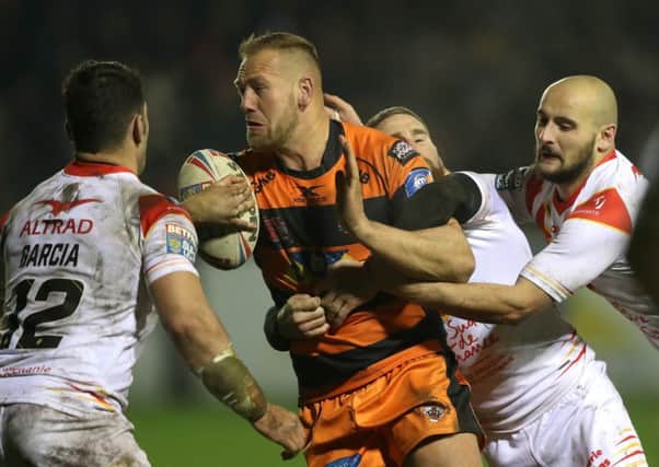 Liam Watts in action against Catalans Dragons last week.