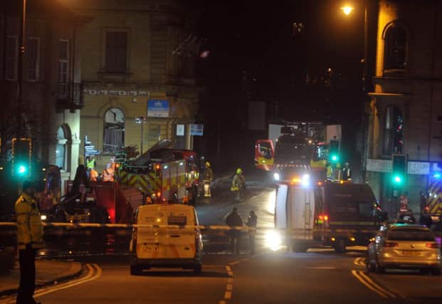 The aftermath of the blast in Batley. Picture: Tony Johnson.