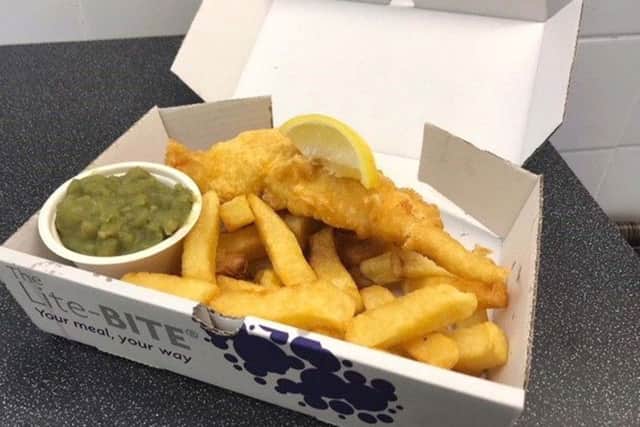 Lite-BITE boxes which contain a smaller portion of fish and chips which have been embraced by restaurant owners and can satisfy the demands of customers, research has suggested. PIC: PA