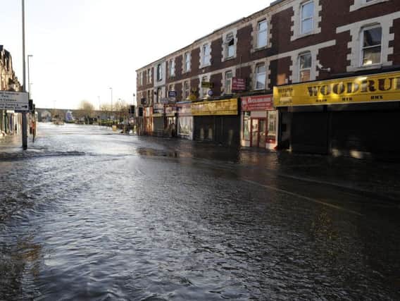 How the floods affected Kirkstall Road following the Boxing Day deluge of 2015.