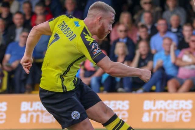 George Thomson scored Harrogate Town's winner at Dover.