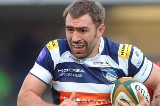Otley try scorer, Joe Graham. PIC: Steve Riding
