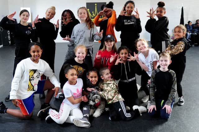 Koby Dance Studio, Mabgate, Leeds..The premises are due to be demolished, the young dancers are pictured in the building.10th February 2019.Picture by Simon Hulme