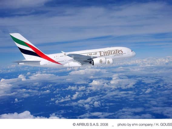 An Emirates aircraft