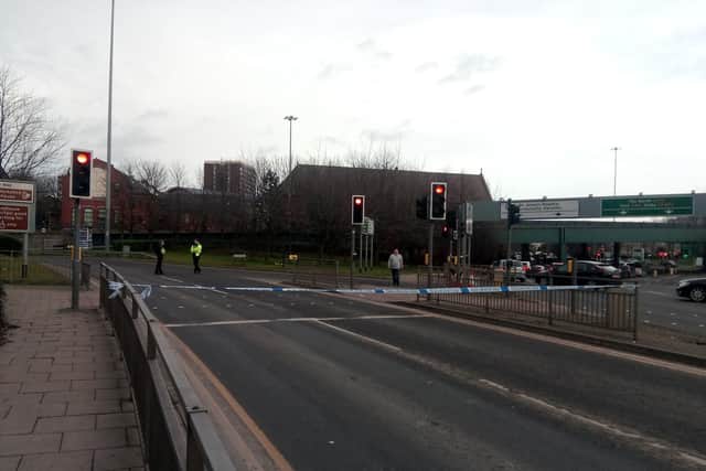 A police cordon at the scene