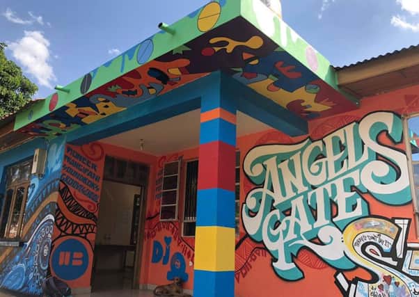 The finished artwork at Angelsgate, Tanzania, created by Leeds artist Nicolas Dixon and others. Picture: Nicolas Dixon