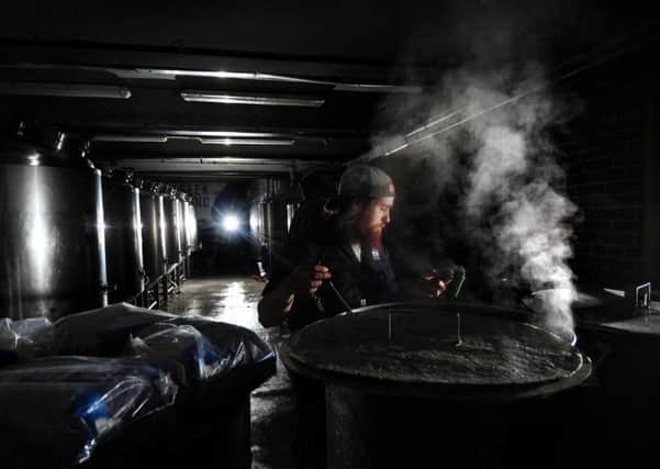 PICTURE EDITORS GUILD AWARD..BUSINESS PHOTOGRAPHER OF THE YEAR..Feature on Craft Brewery, Northern Monk, Marshall Mills, Leeds. Lead Brewer Adam Lyle is pictured in the brewhouse 18th September 2017 ..Picture by Simon Hulme