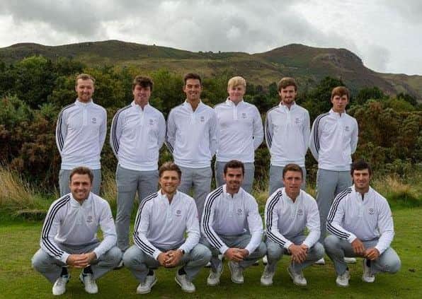 Lindrick's Bailey Gill, back row right, and Malton & Norton's David Hague, front row centre, with England's 2018 Home Internationals side. Back row left is Wath's Nick Poppleton, now a professional.