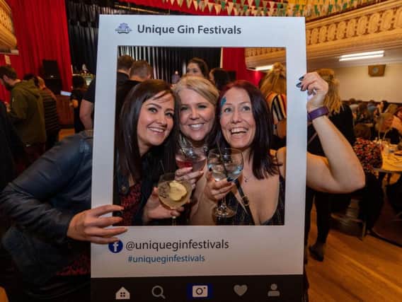 Gin lovers, Nicola Thompson, Jenny Nixon, and Trudie Silson, having fun at the event.