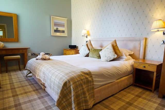 Interior of a deluxe suite at the Feversham Arms Hotel