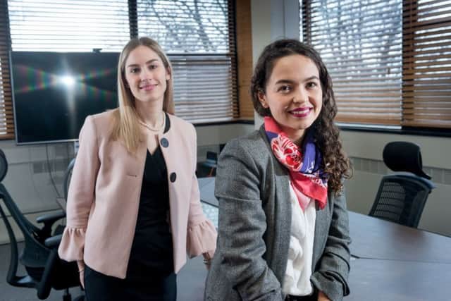 12 February 2019.Flora Mewies, left, of Ward Hadaway, and Laura Garcia at Nephos Solutions, Headingley.