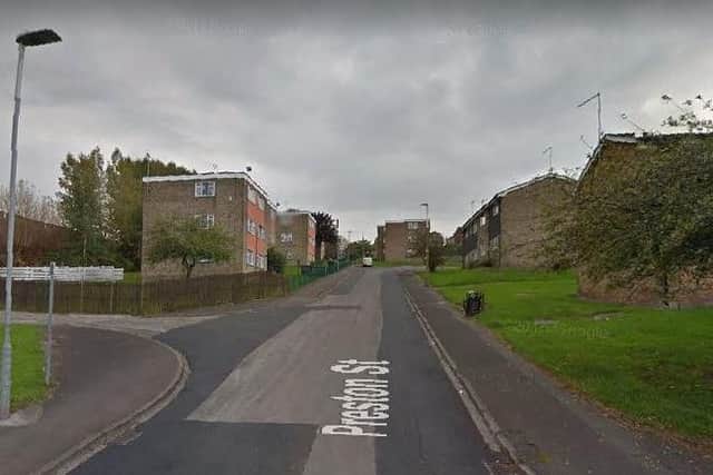 The man was knocked down as he crossed the road in Preston Street, Batley. Picture: Google