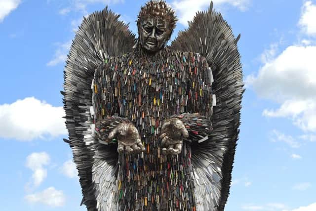 The knife angel sculpture made from more than 100,000 surrendered blades (pic: British Ironwork Centre)