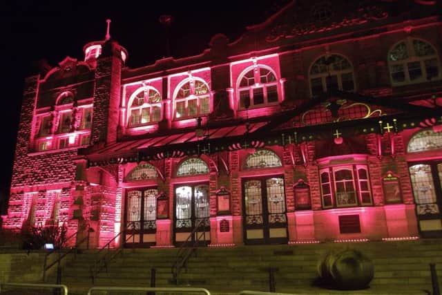 The Royal Hall in Harrogate, Credit  Stainton Lighting and Trustees of the Royal Hall Restoration Trust and the Harrogate and District Improvement Trust