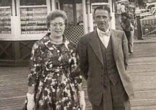 Monica Budge with her late husband Edmund in earlier years.