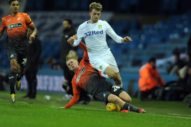 GETTING THERE: Leeds United's Patrick Bamford in the recent 2-1 win against Swansea City - which was only the striker's second Whites league start. Picture by Tony Johnson.