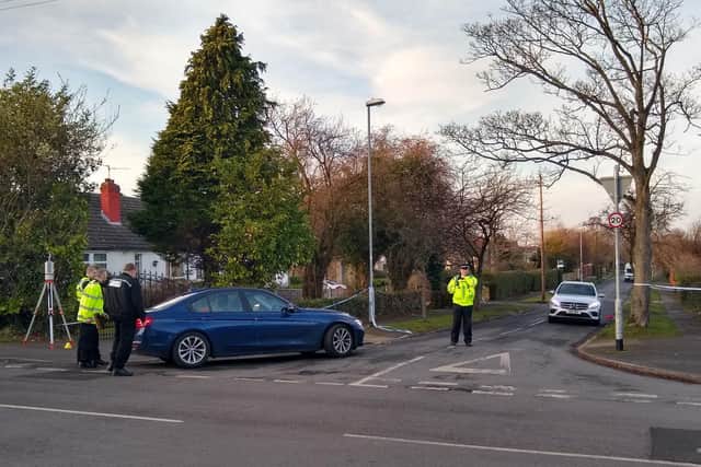 The crash scene in Adel on Thursday afternoon.
