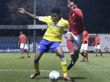 Leeds United  defender Bryce Hosannah battle for the ball against Nottingham Forest.