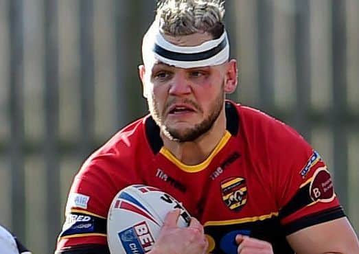 Two-try scorer, Kyle Trout. PIC: Paul Butterfield
