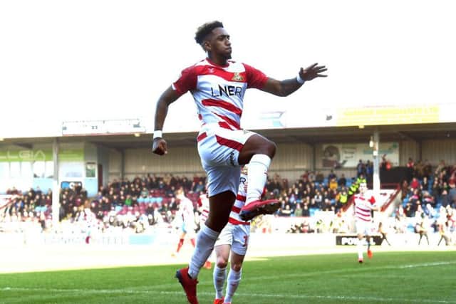 Leeds United loanee Mallik Wilks bags for Doncaster Rovers at Scunthorpe.