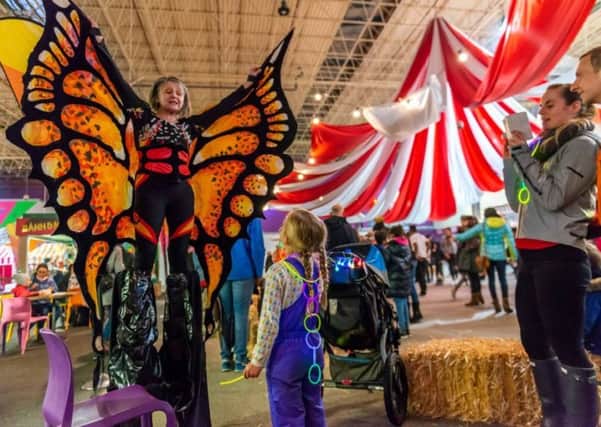 Leeds Childrens Circus put on a dazzling display at Light Night Leeds 2018. 
Picture: Lizzie Coombes.