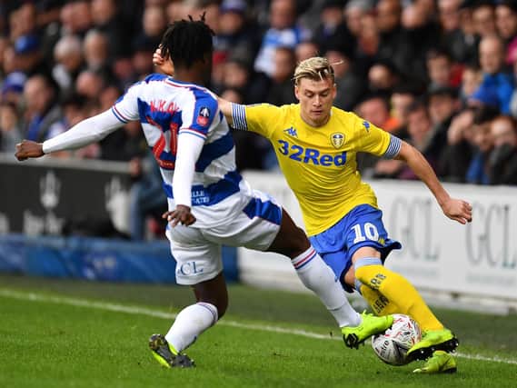 Leeds United's Gjanni Alioski in action at Loftus Road in the FA Cup last month.