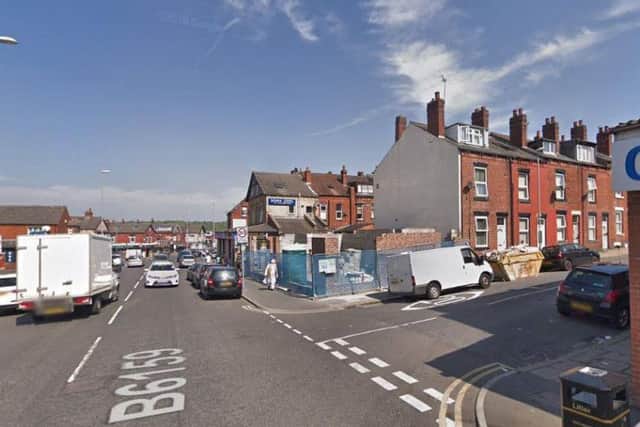 Police are appealing for witnesses to a car crash which happened on this junction of Sandhurst Road and Harehills Lane in Leeds.