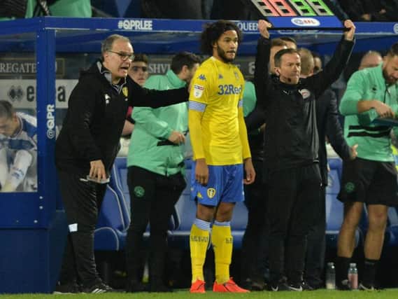 LONG AWAITED: Izzy Brown is finally handed his chance as an 81st-minute substitute for his Leeds United debut in Tuesday night's 1-0 loss at Queens Park Rangers. Picture by Bruce Rollinson.