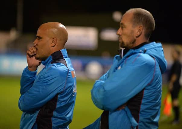 Guiseley joint-managersMarcus Bignot and Russ O'Neill.