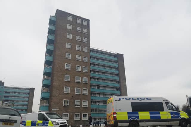 A man died after a fall from Ferriby Towers in Lincoln Green