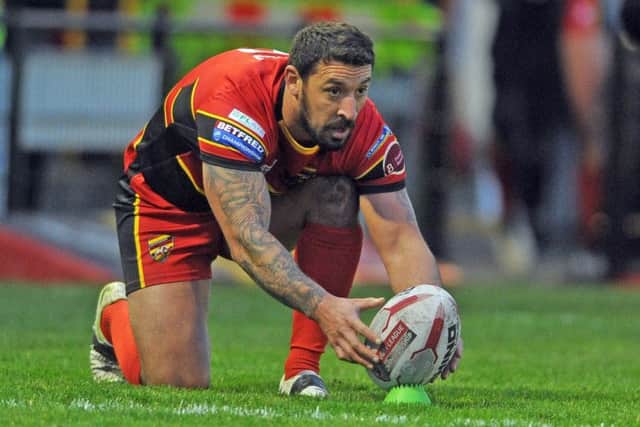 Paul Sykes kicked six goals and a drop goal as Dewsbury Rams suffered an agonising defeat to Toronto.