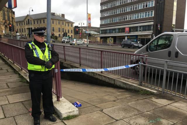 The subway in Halifax town centre has been cordoned off by police
