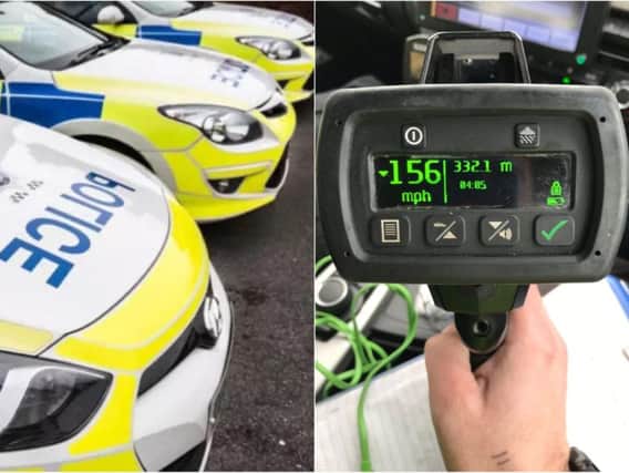 Police caught the driver doing 156mph